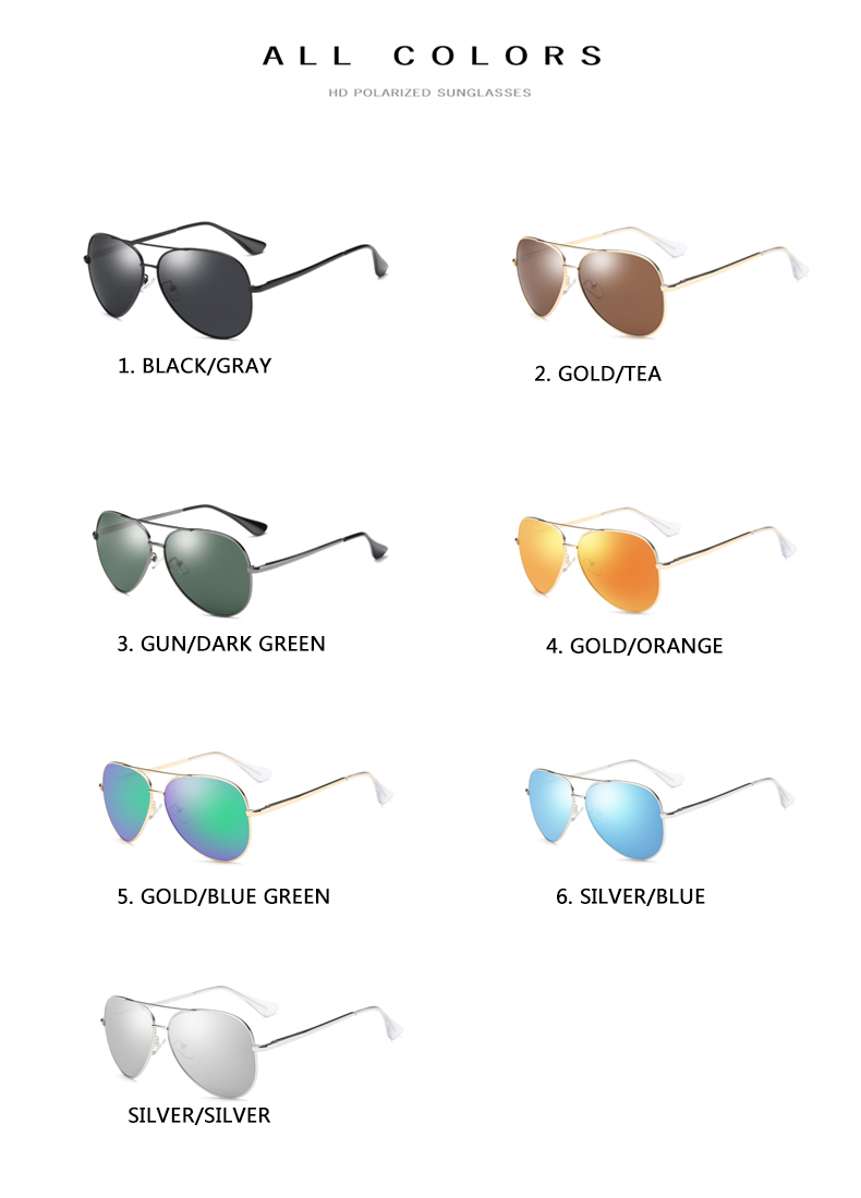 Wholesale Men and Women Classic Polarized Sunglasses Fashion Driving Sunglasses UV400 Custom Logo