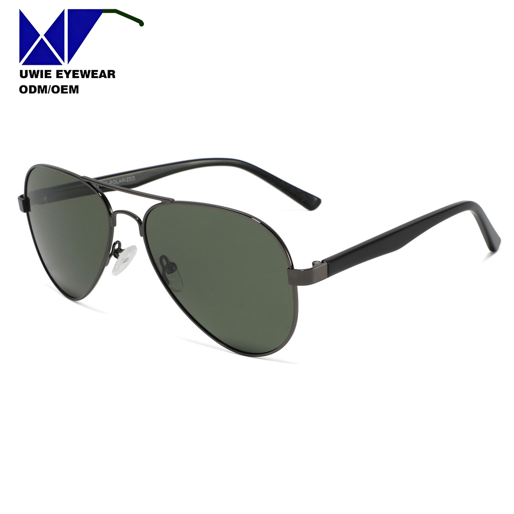 Size 57-18-138 Custom OEM Metal Aviator Sunglasses UV400 Polarized for Unisex Adults Factory Direct Supplier