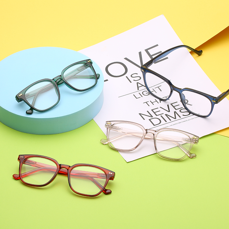 Custom Logo Square Reading Glasses Classic Plastic Frames High Quality Optical Reader Spectacles Universal Style For Men Women