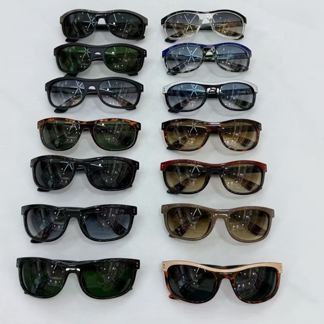 Wholesale High Quality Original Polarized Glass UV400 Full Rim Square Acetate Fashion Eyewear Men Women Luxury Sunglasses