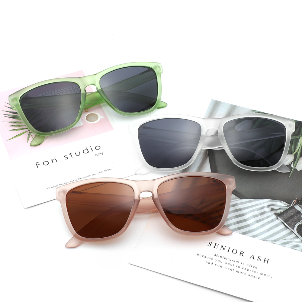 Made In China Polarized Custom Logo PC Sunglass Uv400 Glasses Promotion Matte Polarized Black Sunglasses