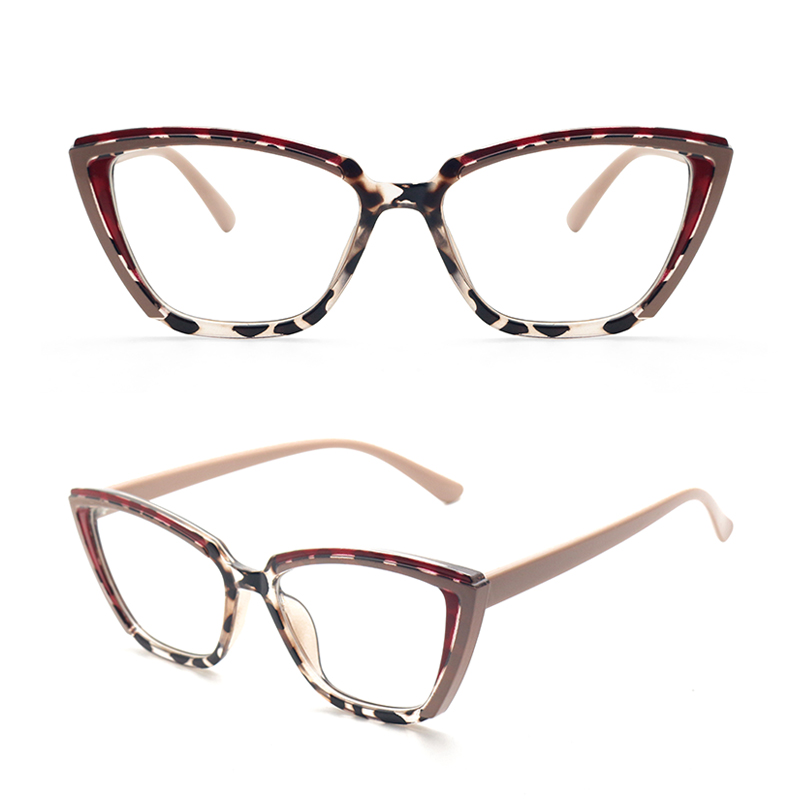 Wholesale Cheap Cat Eye Anti Blue Blocking Filter PC Eyeglasses Diamond Plastic Computer Glasses for Women's Eye Protection