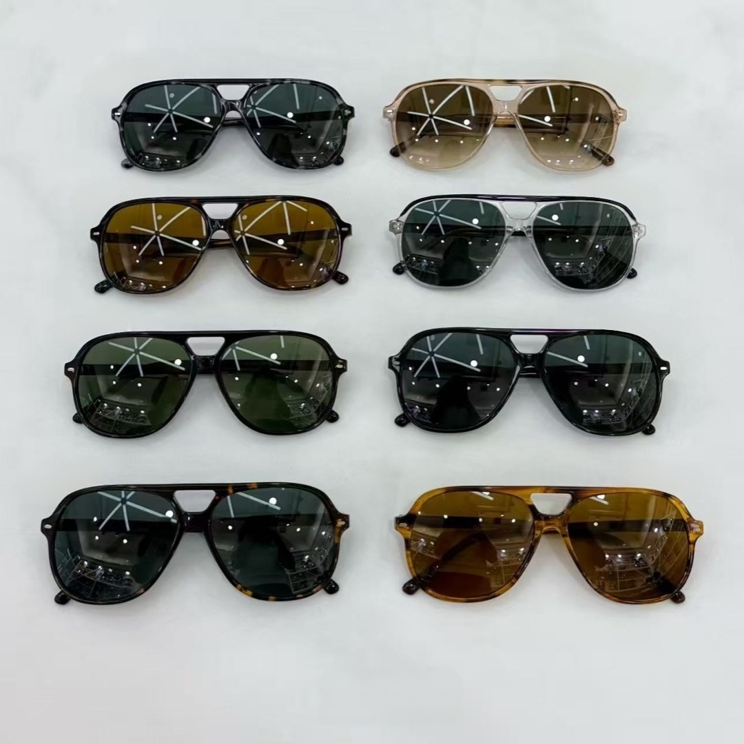 Wholesale High Quality Original Polarized Glass UV400 Full Rim Square Acetate Fashion Eyewear Men Women Luxury Sunglasses