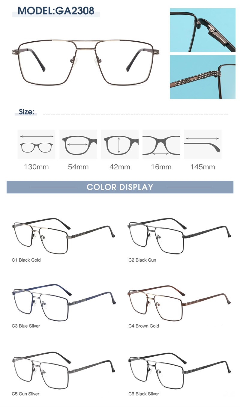 Metal Eyeglass Frame Detail 2