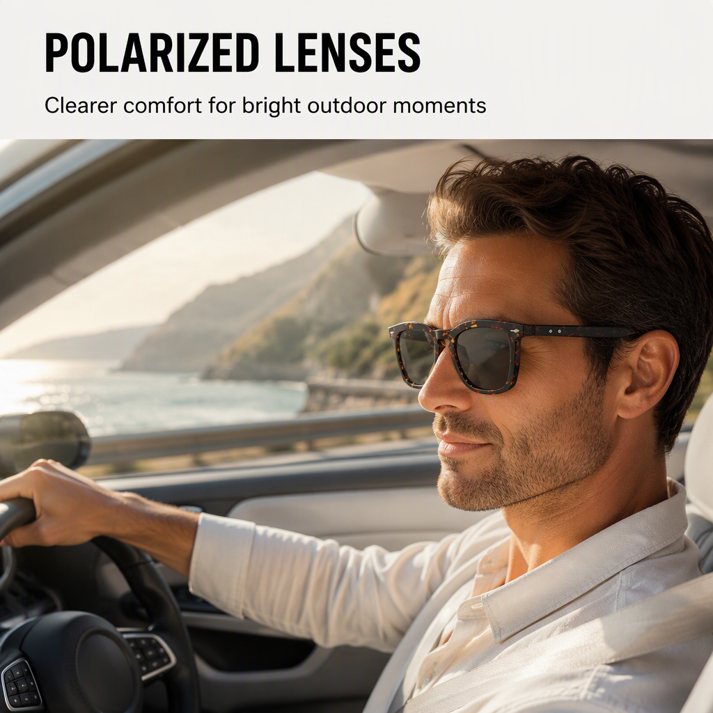 Unique High-quality Polarized TAC Lenses TR90 Frame Unisex Sunglasses for Adults Comfortable Lightweight % UV Protection