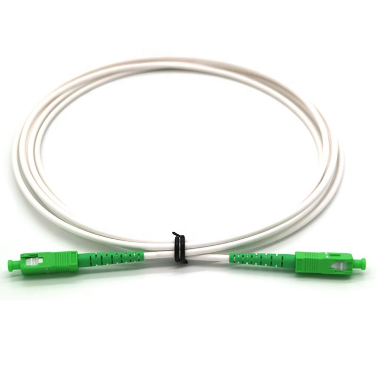 FTTH 3.0mm G657A2 White Optic Fiber Cable Jumper 1.5m 2m SCAPC Cordon De Raccordement Fibre Optique Communication Cables