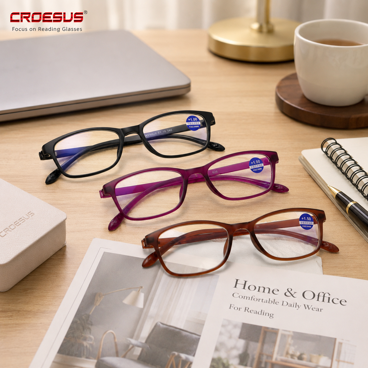 Durable Multiple Diopter Options Classic Cheap Portable Small Plastic Square Frames Anti Blue Light Lens Bulk Reading Glasses