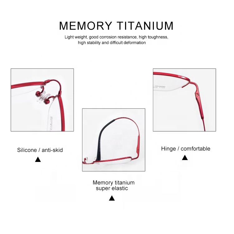 2026 Wholesale Ultra Light Men Woman Optical Frame Memory Titanium Spectacles Eyeglass Frame