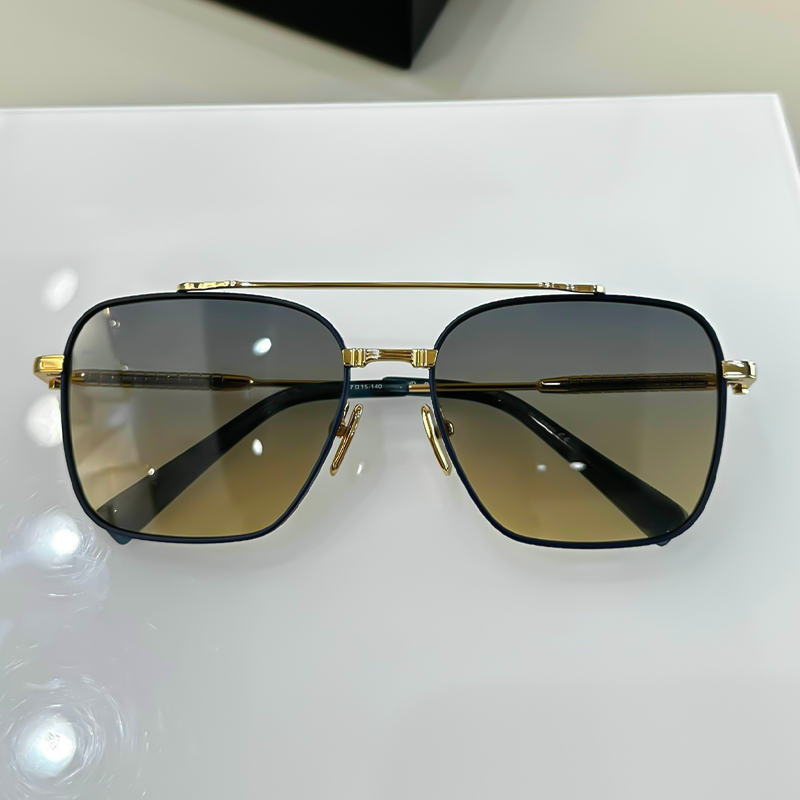 Bulk Wholesale Polarized Sunglasses for Men Classic Metal Square Frame Premium Luxury Fashion Eyeglasses