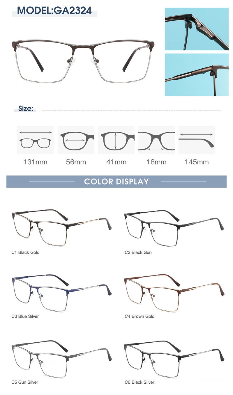 Metal Eyeglass Frame Detail 8