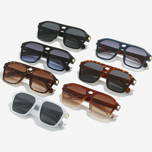 Designer Oversized Square Pilot Sunglasses