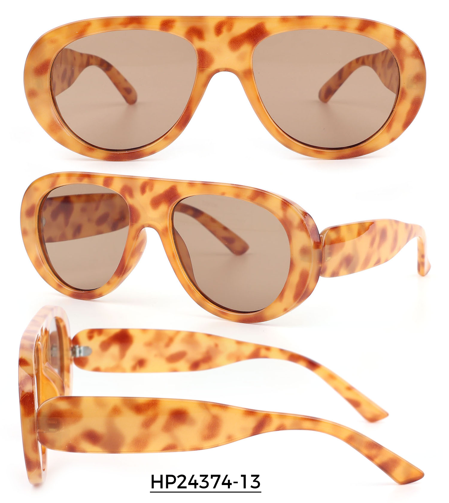HP24374 OEM UV400 Fashion Sun Glasses 2026 Trendign Eyewear Manufacturer Oversized Custom Logo Sunglasses for Men and Women