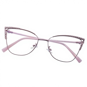 Metal Cat Eye Rimless Optical Glasses