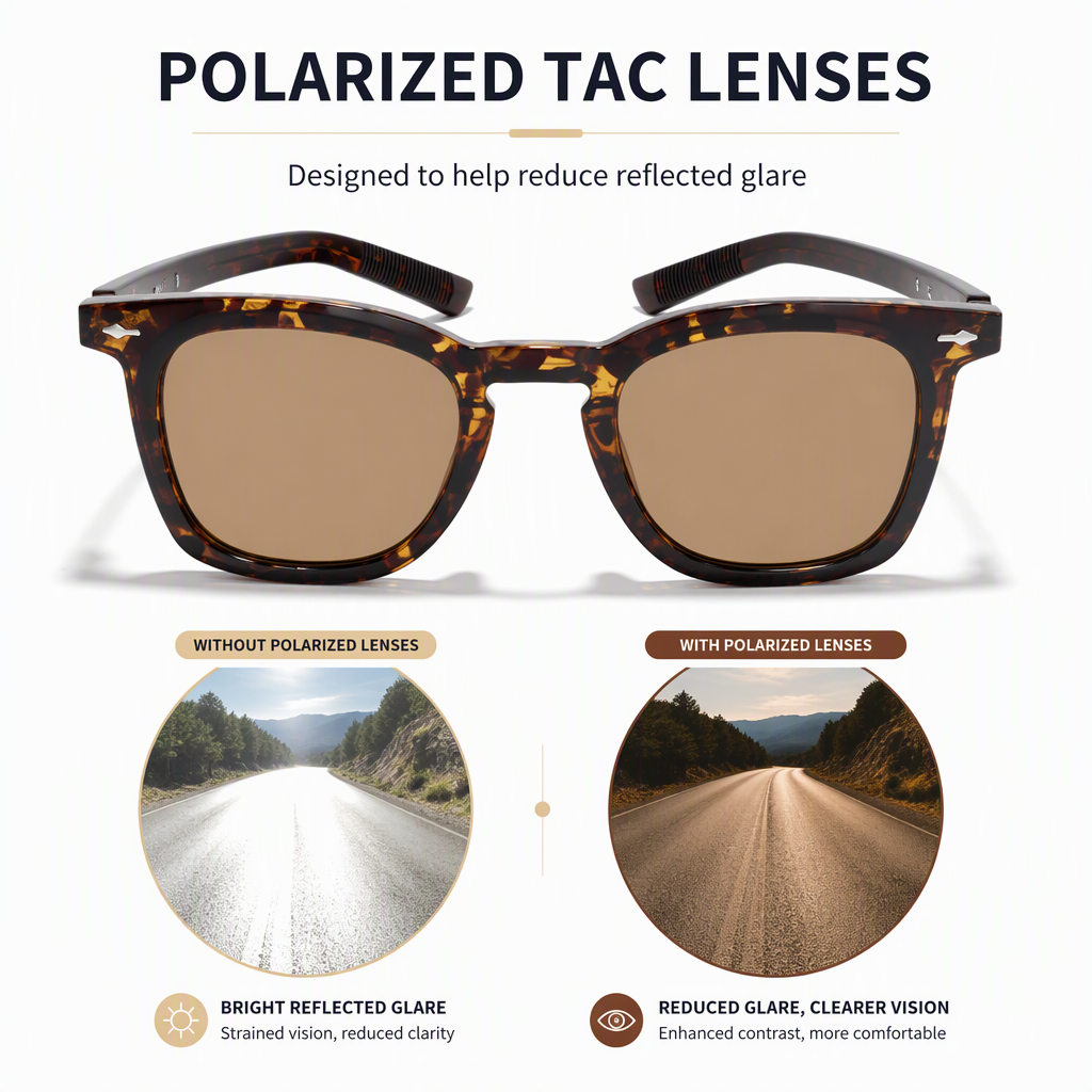 Unique High-quality Polarized TAC Lenses TR90 Frame Unisex Sunglasses for Adults Comfortable Lightweight % UV Protection