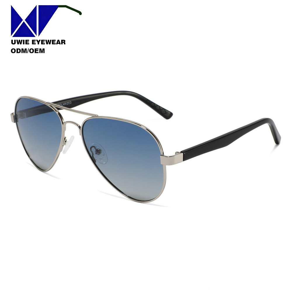 Size 57-18-138 Custom OEM Metal Aviator Sunglasses UV400 Polarized for Unisex Adults Factory Direct Supplier