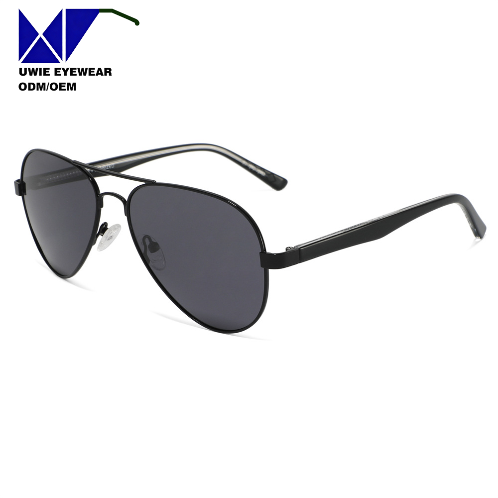 Size 57-18-138 Custom OEM Metal Aviator Sunglasses UV400 Polarized for Unisex Adults Factory Direct Supplier