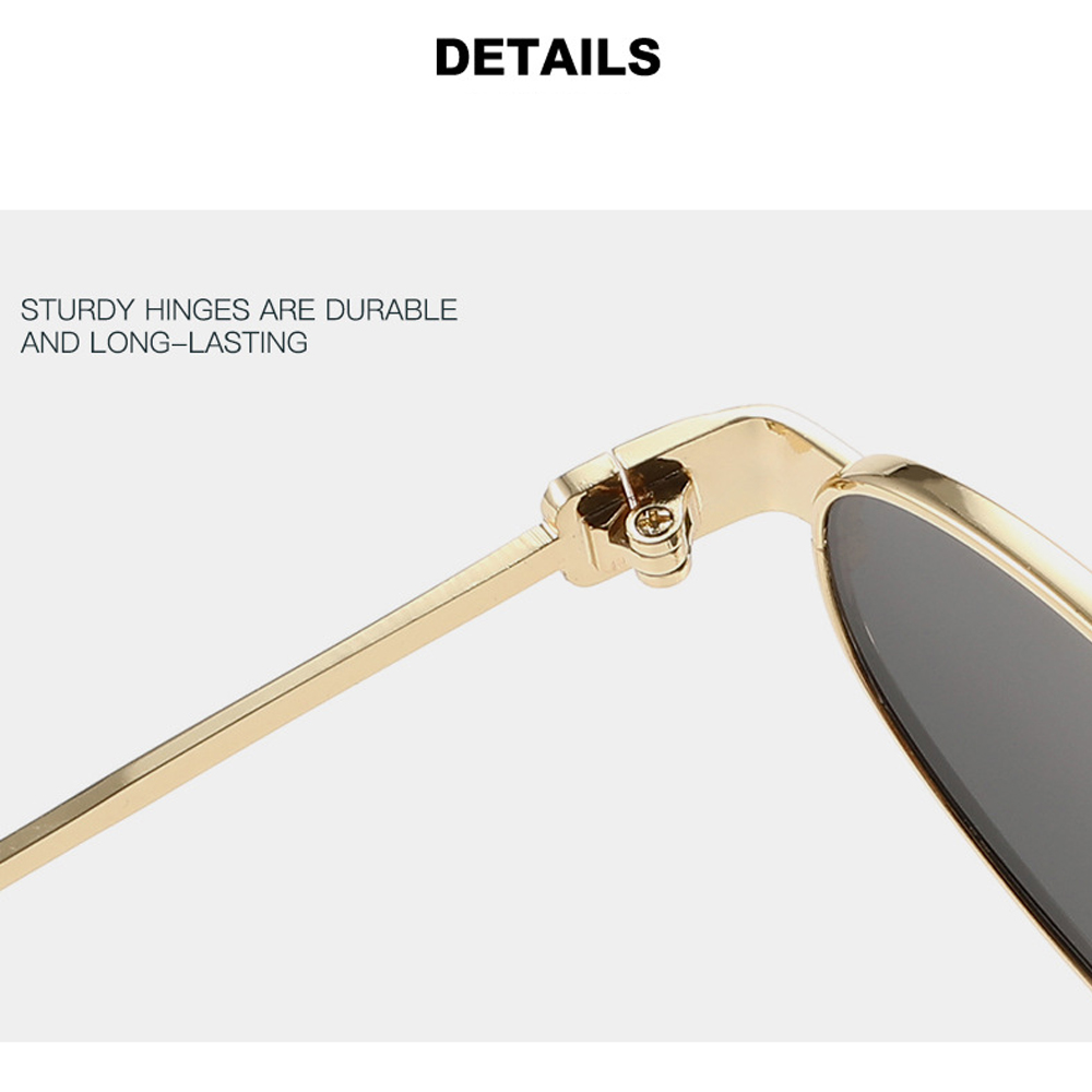 Custom Logo Low MOQ Metal Oval Sunglasses Vintage Retro Small Frame Sun Glasses Fashion Unisex Wholesale Bulk UV400