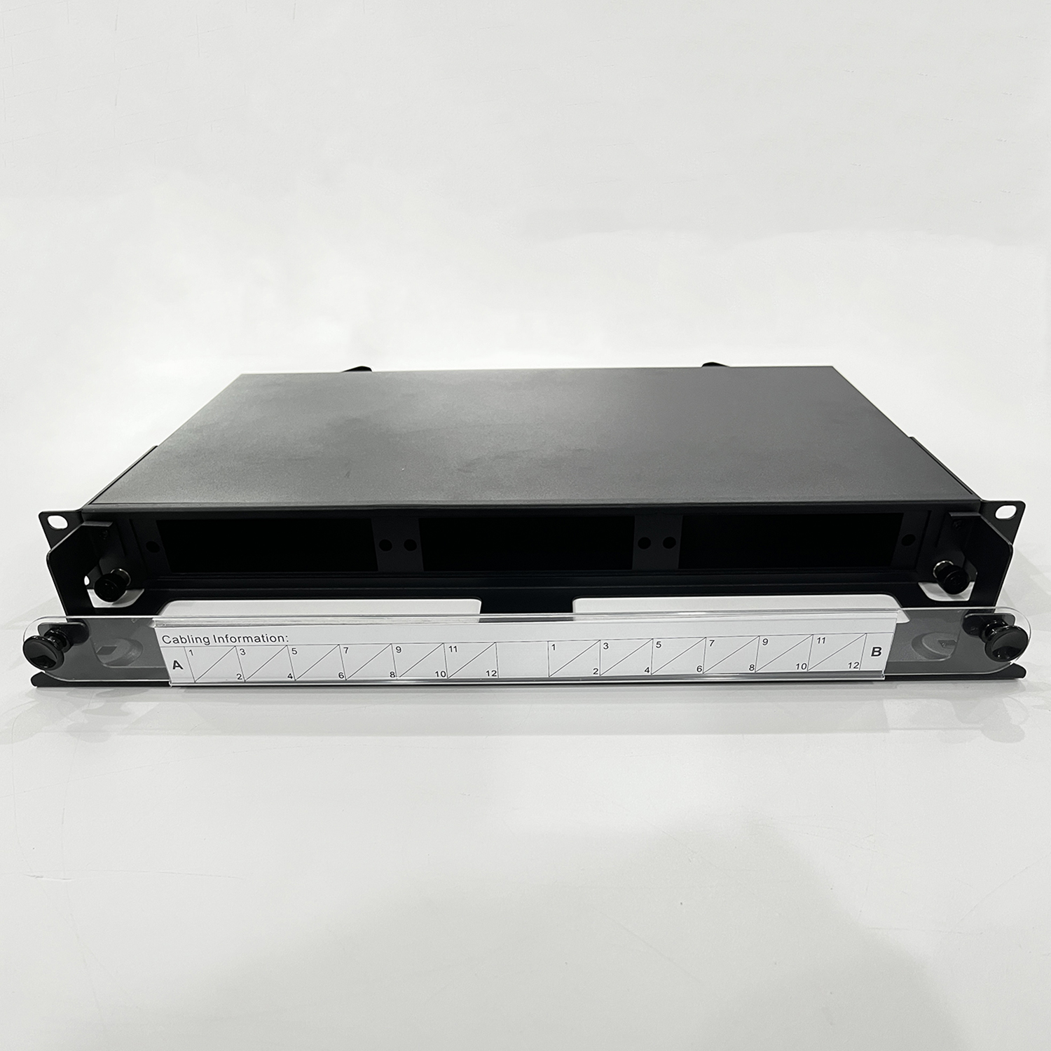 Versatile 1U Optical Rack Mounted Distributor with Modular LGX Slots Fiber Optic Patch Panel