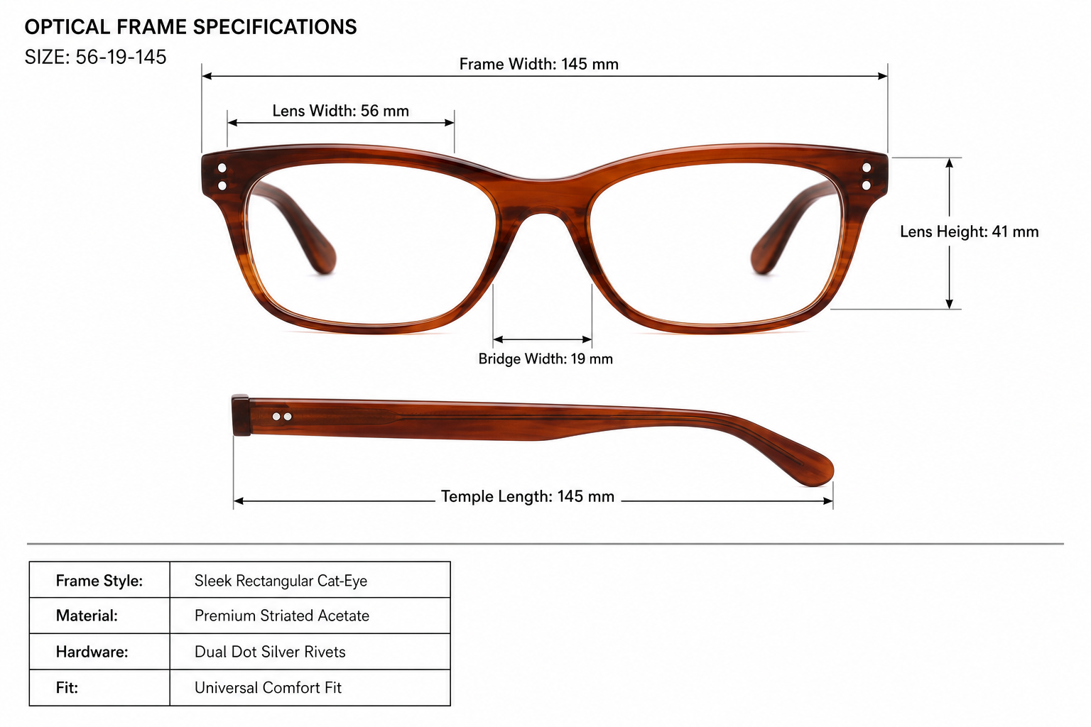 Acetate Optical Frame Rectangular Eyeglasses Frame Imported Acetate Daily Use Multi Color Custom Logo OEM ODM Wholesale