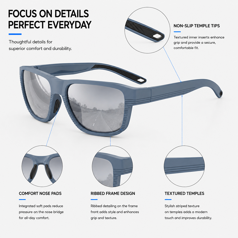 New Style TR90 Sport Sunglasses Men Women UV400 Polarized CE Certified OEM ODM Wholesale