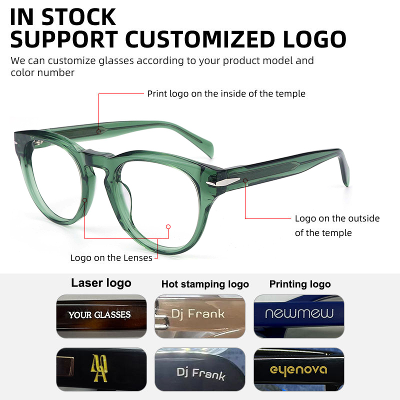 High Quality Circular Design Acetate Optical Frame Wholesale Computer Eyeglasses Manufacturer in China Custom Logo Spectacles