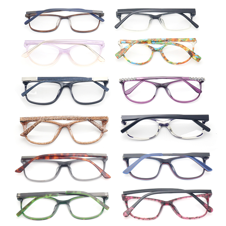 Wholesale Promotional Glasses Mix Factory Price Acetate Eyeglasses Frames Cheap Stock Ready Optical Glasses Frames