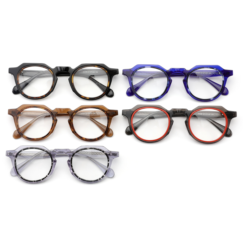 Wholesale Optical Glasses Acetate Frame Spectacle Frames Diamond Face Shape Match for Men and Women