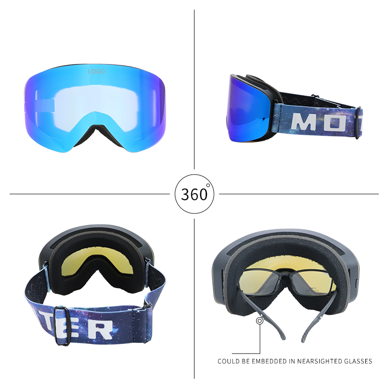 Yijia Optical Wholesale Ski Goggles Polarized Snowboarding Goggles Uv 400 Oversized Ski Glasses Snowboard Magnetic Goggles