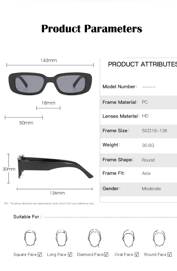 Custom Square Rectangular Sunglasses Women OEM ODM Logo UV400 PC Frame Low MOQ Factory Wholesale