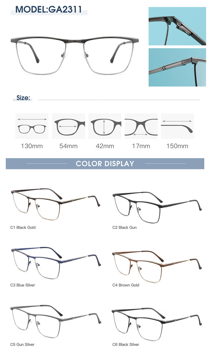 Metal Eyeglass Frame Detail 10