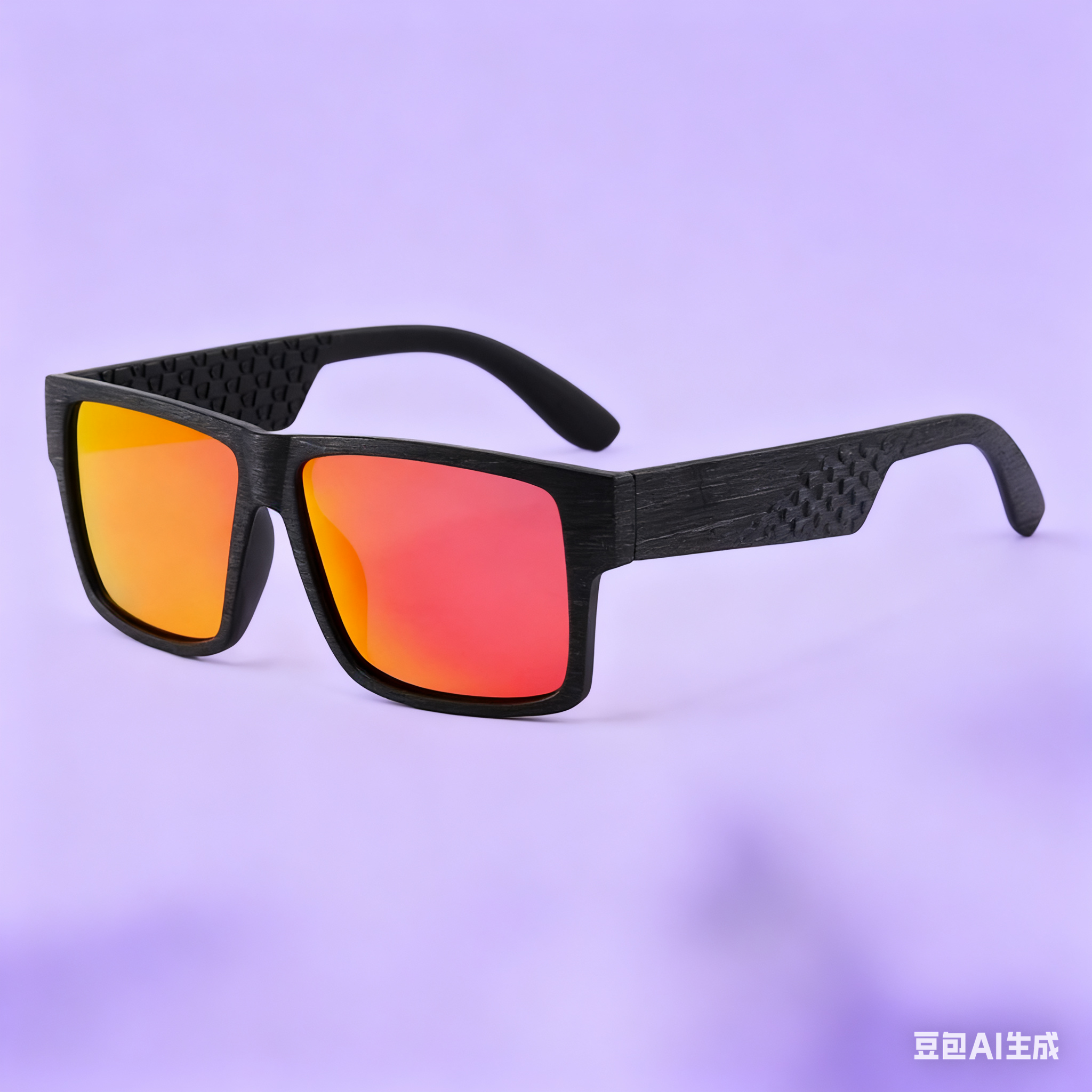 New Arrival Mens Outdoor Hiking Sunglasses Polarized Lightweight Eyewear Custom Logo Brushed Wood Grain Frame UV Protection