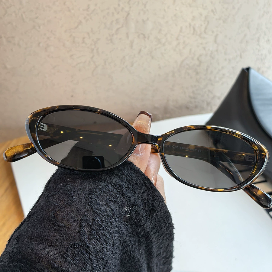 Retro Narrow Oval Polarized Sunglasses Women Vintage Small Cat Eye Sunglasses Custom Logo Y2K Female Sun Glasses Wholesale Bulk