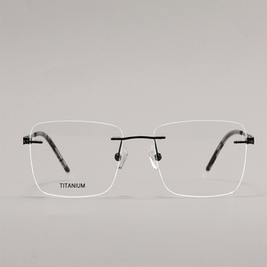 FEROCE Square Rimless Pure Titanium Optical Frames