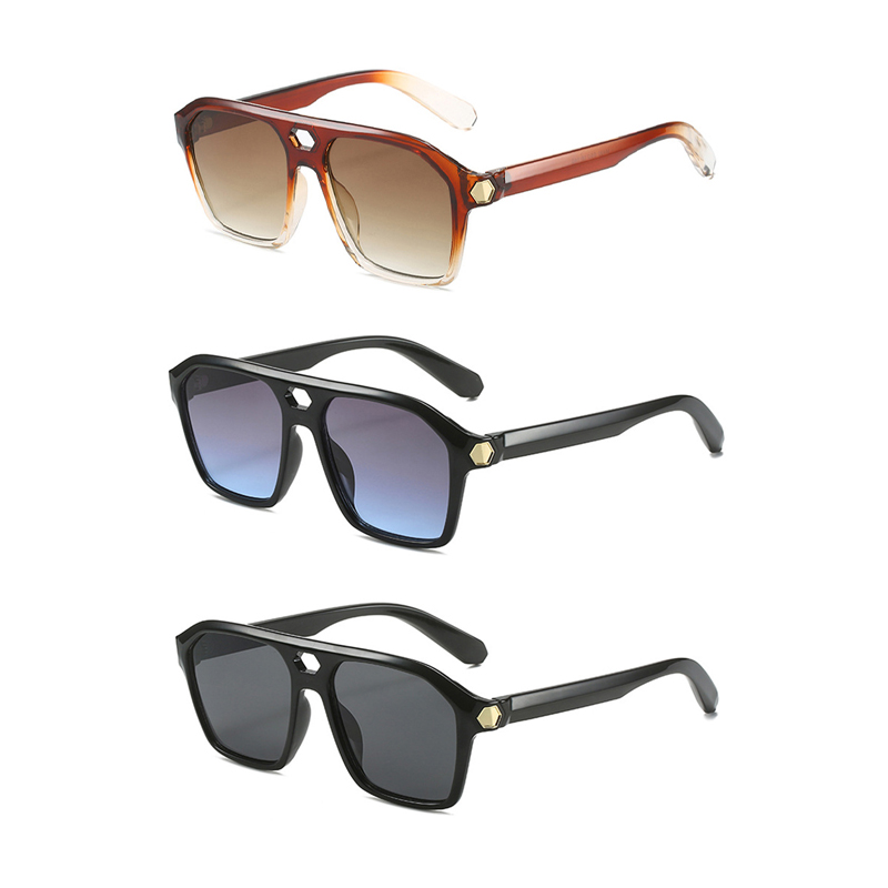 DL Glasses Wholesale Trendy Designer Pilot Sunglasses UV400 OEM Custom Oversized Square Sun Glasses Aviation Shades Sunglasses