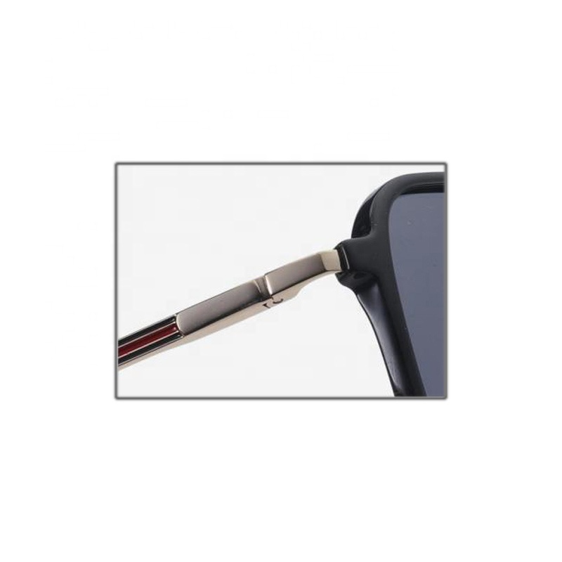 Wholesale Classic Trendy Ultra Slim Dual Bridge Aviation Sunglasses Polarized Blue Black Metal Frame Supper Light Weight for Men