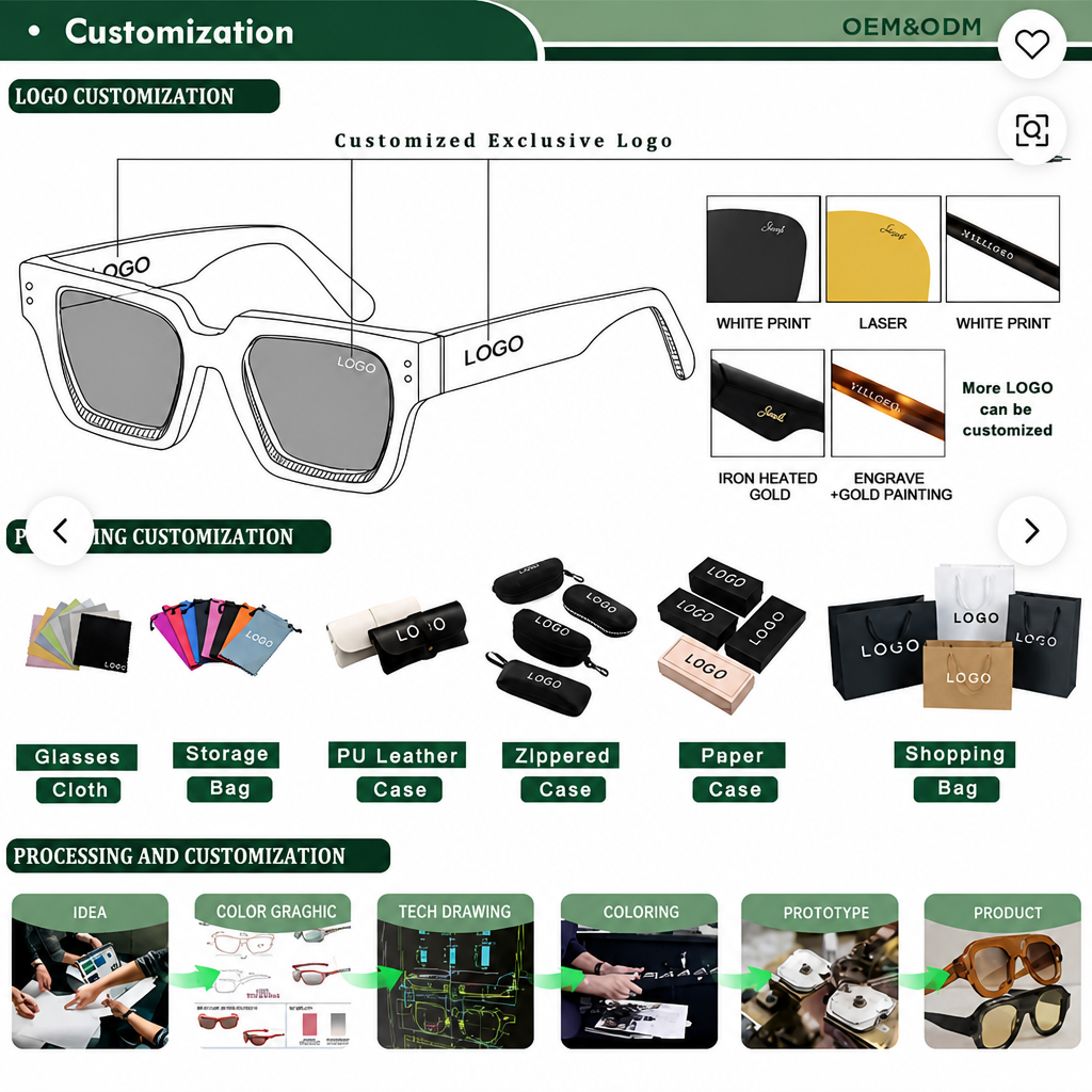 Vintage Classic Retro Square Rectangular Acetate Thick Frame Metal Decoration Rivets UV400 Driving Fashion Luxury Men Sunglasses