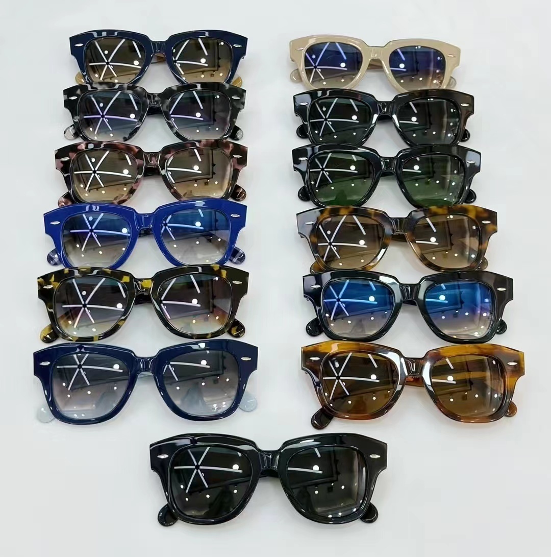 Wholesale High Quality Glasses Men Real Glass UV400 Lens Fashion Eyewear Polarized Designer Luxury Acetate Sunglasses for Women