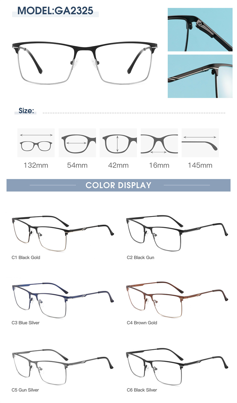 Metal Eyeglass Frame Detail 9