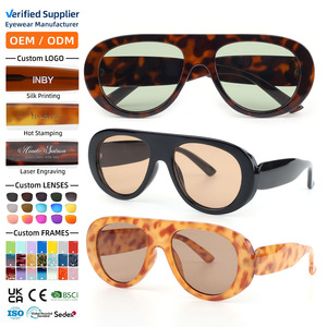 HP24374 OEM UV400 Fashion Sun Glasses 2026 Trending Eyewear Manufacturer Oversized Custom Logo Sunglasses