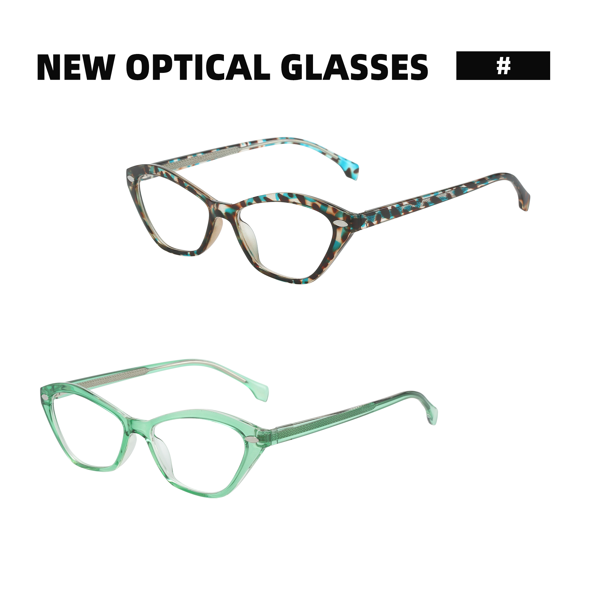 Wholesale Cat-eye Optical Frames Retro Duotone Unisex Eyeglasses Frames