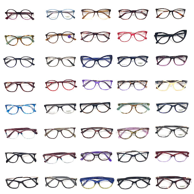 Cheap Price Wholesale Assorted Ready Made Mixed Eyewear Glasses Stock Acetate Optical Eyeglasses Frames
