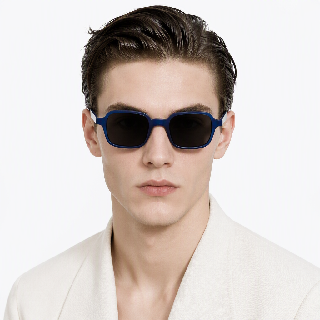 Vintage Acetate Sunglasses Retro Square Frame Tortoise Havana Handmade Italian UV400 Polarized Custom OEM Bulk Wholesale