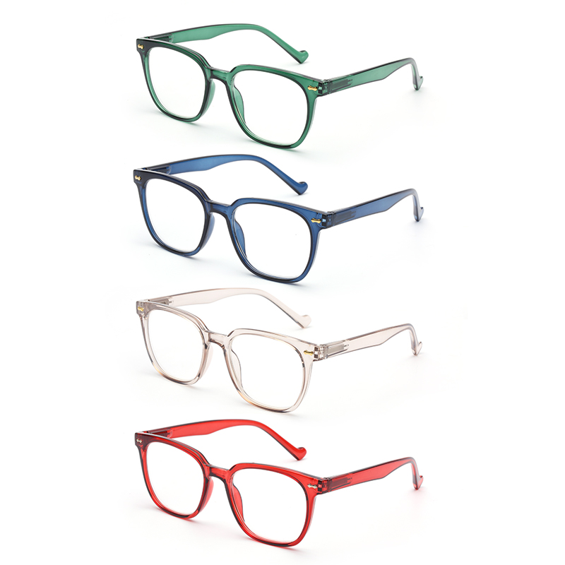 Custom Logo Square Reading Glasses Classic Plastic Frames High Quality Optical Reader Spectacles Universal Style For Men Women