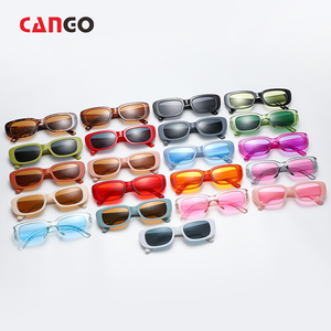Custom Square Rectangular Sunglasses Women OEM ODM Logo UV400 PC Frame