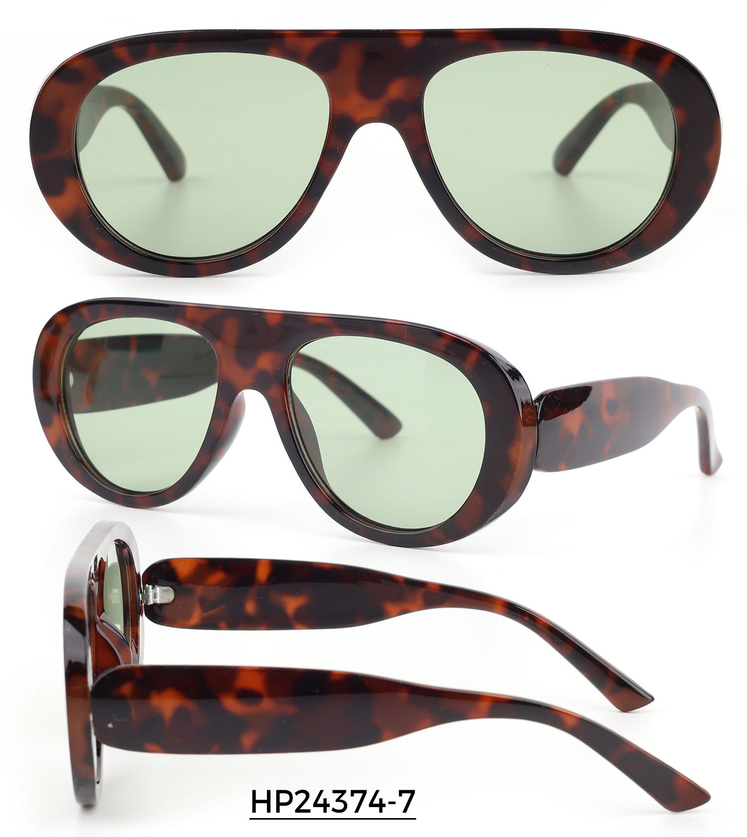HP24374 OEM UV400 Fashion Sun Glasses 2026 Trendign Eyewear Manufacturer Oversized Custom Logo Sunglasses for Men and Women