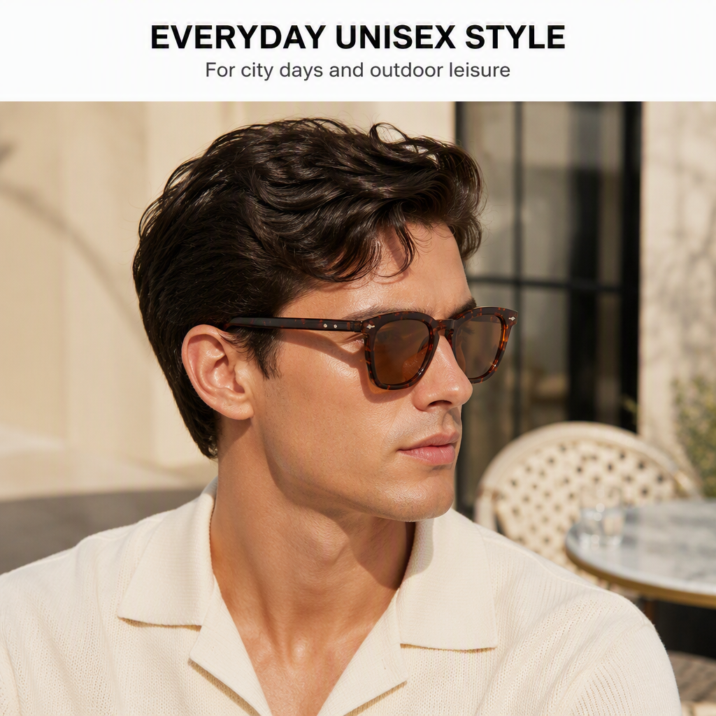 Unique High-quality Polarized TAC Lenses TR90 Frame Unisex Sunglasses for Adults Comfortable Lightweight % UV Protection