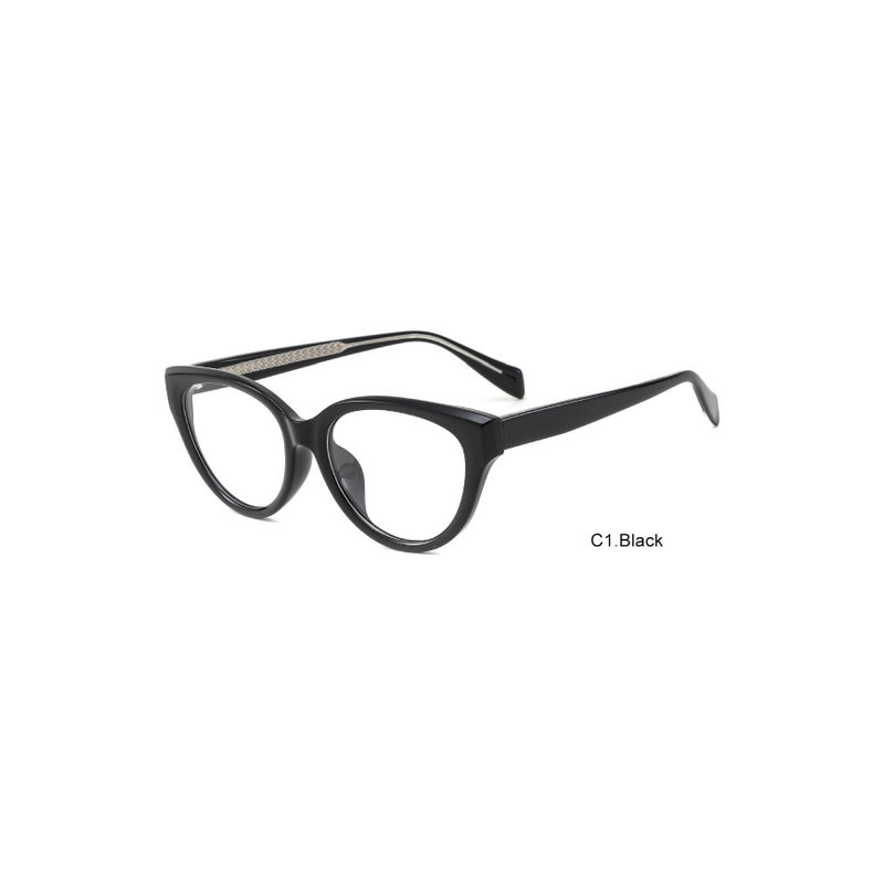 Elegant Cat Eye TR Acetate Optical Eyeglass Frames Full Rim for Women Prescription Eyewear OEM ODM Custom Logo