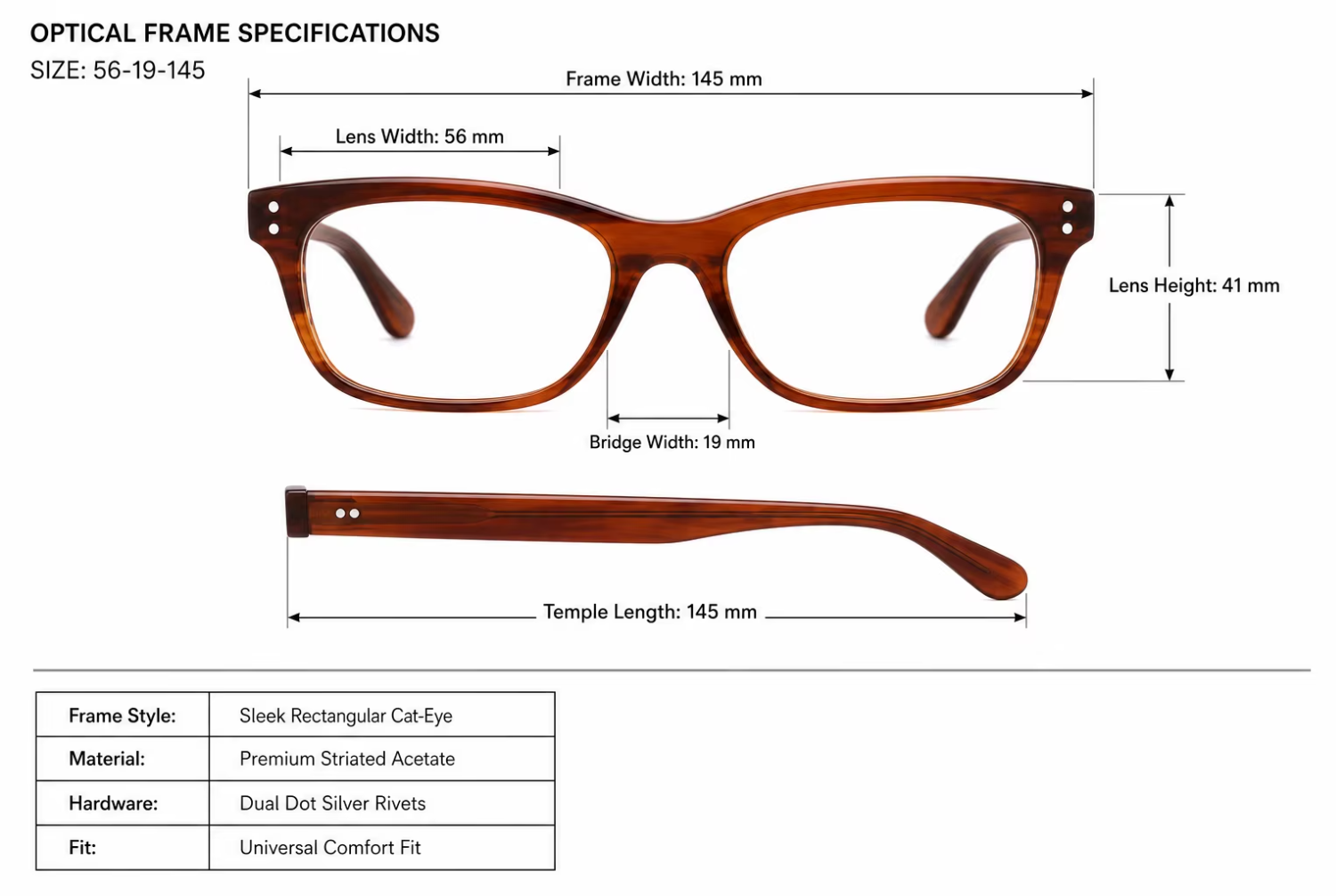 Acetate Optical Frame Rectangular Eyeglasses Frame Imported Acetate Daily Use Multi Color Custom Logo OEM ODM Wholesale