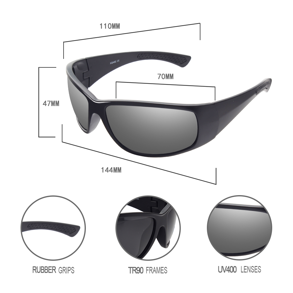 Wholesale Unisex Outdoor Fishing Driving Polarized Glasses High Quality Sports Sunglasses