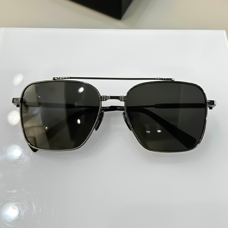 Bulk Wholesale Polarized Sunglasses for Men Classic Metal Square Frame Premium Luxury Fashion Eyeglasses